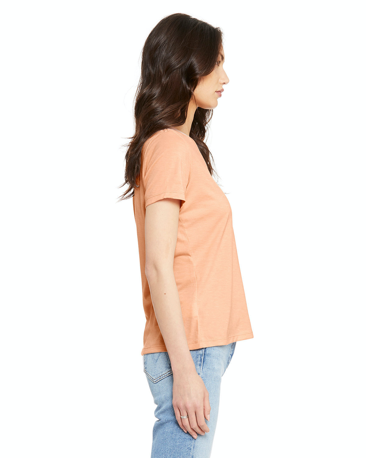 Women's Relaxed Jersey V-Neck T-Shirt - Heather Peach