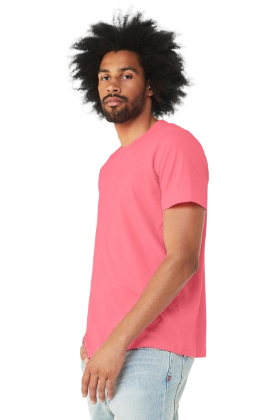 Unisex Heather CVC T-Shirt - Neon Pink
