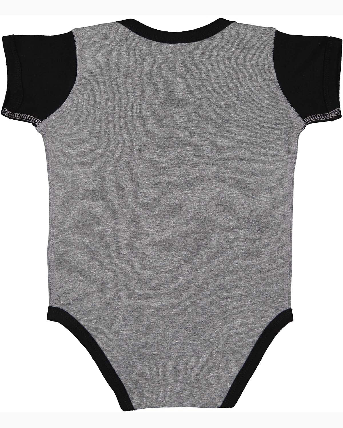 Infant Baby Rib Bodysuit - Granite Heather / Black