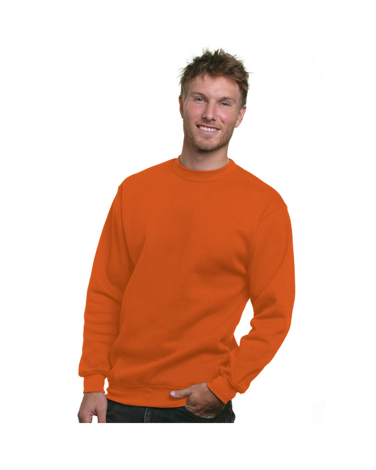 Unisex 80/20 Heavyweight Crewneck Sweatshirt - Bright Orange