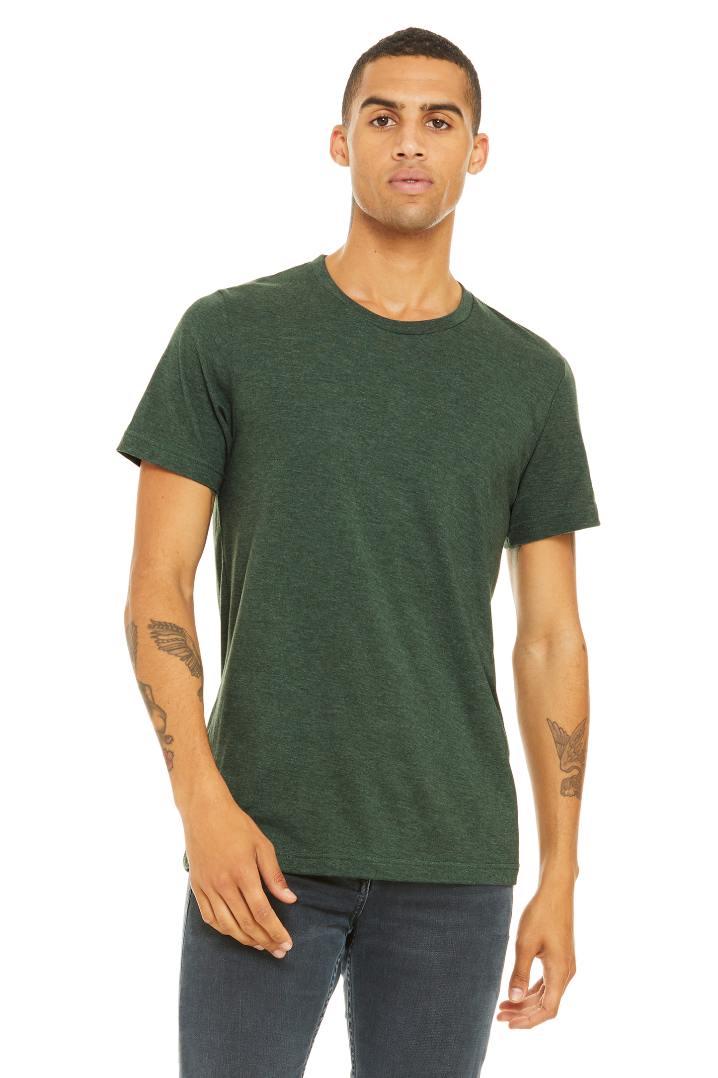 Unisex Heather CVC T-Shirt - Heather Forest