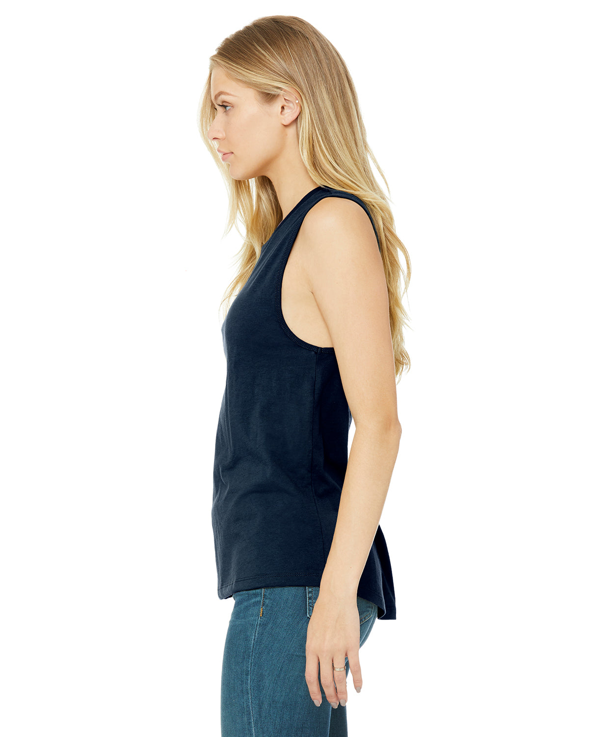 Women's Jersey Muscle Tank - Navy