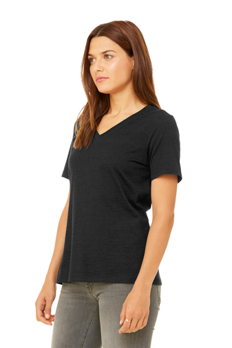 Women's Relaxed Jersey V-Neck T-Shirt - Heather Black