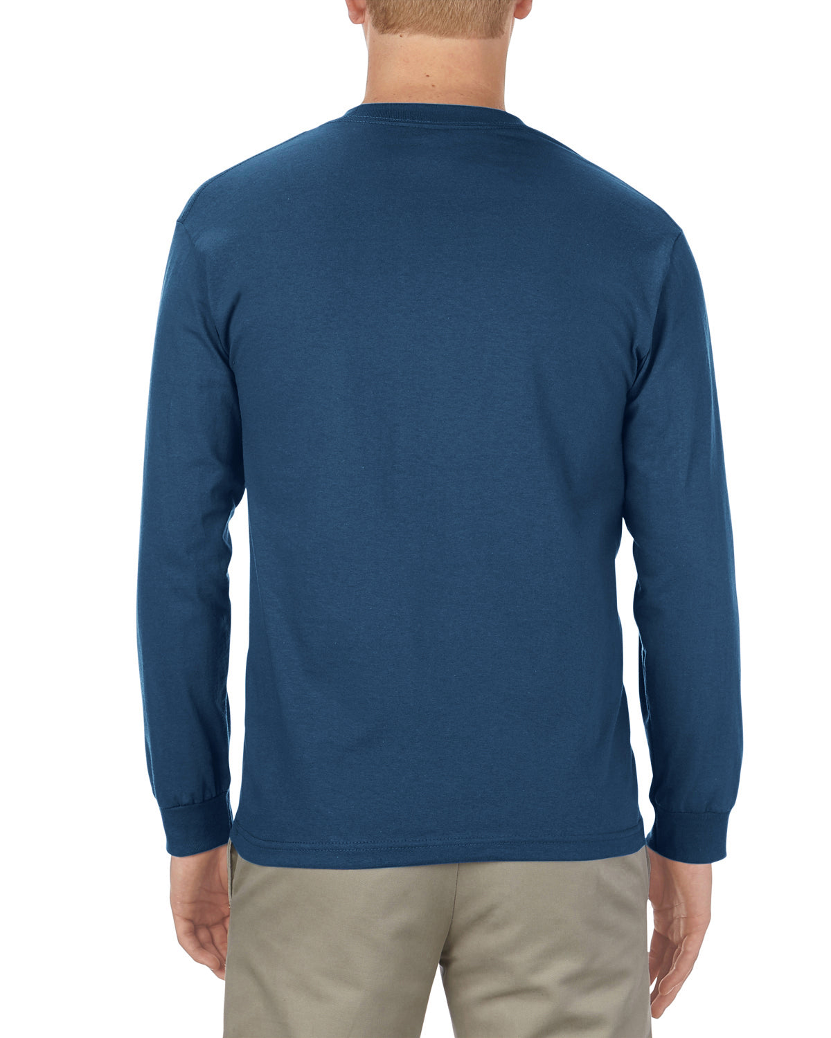 Unisex Heavyweight Cotton Long-Sleeve T-shirt - Harbor Blue