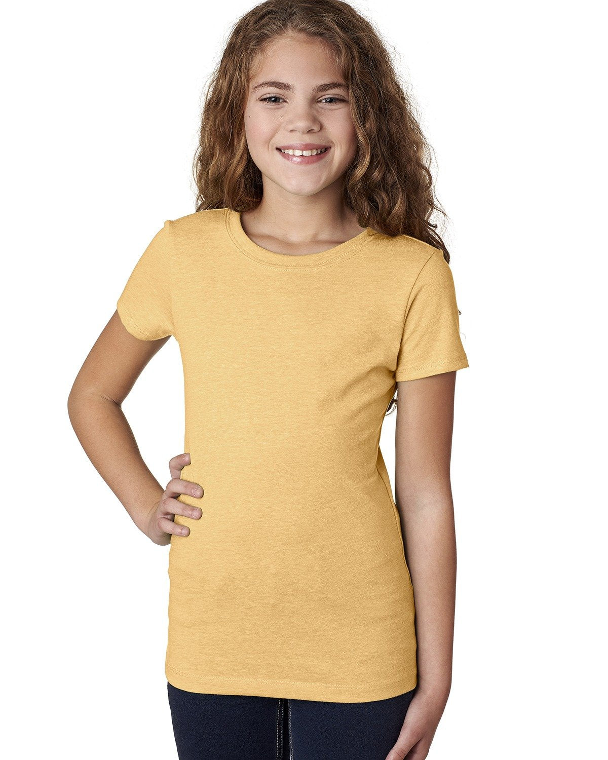 Girl's Youth Princess CVC T-Shirt - Banana Cream