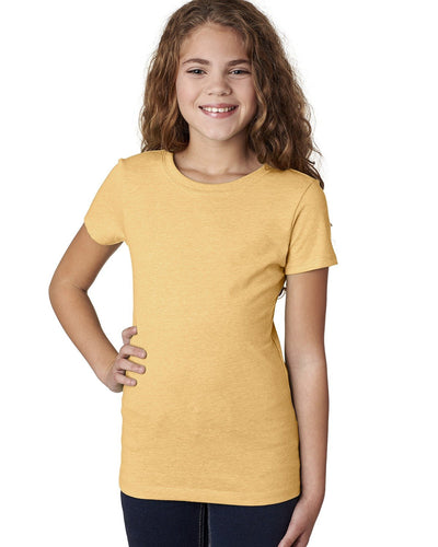 Girl's Youth Princess CVC T-Shirt - Banana Cream