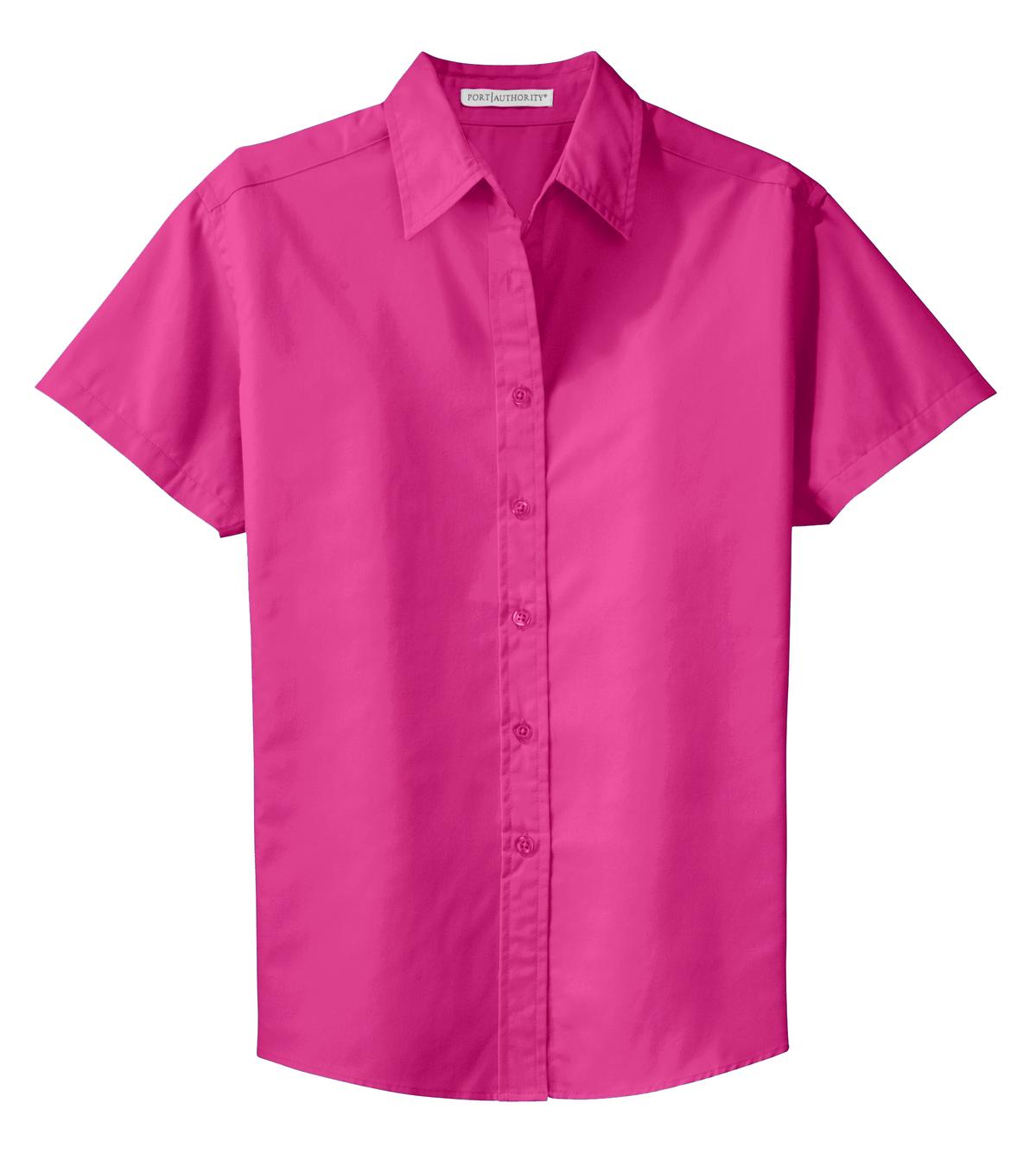 Women's Short Sleeve Easy Care Shirt - Tropical Pink