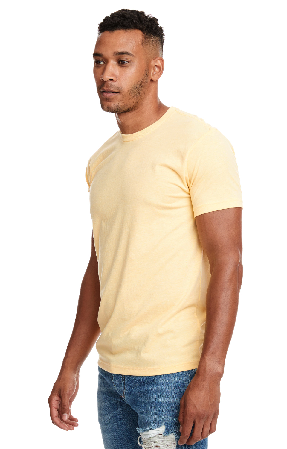 Unisex CVC Crewneck T-Shirt - Banana Cream