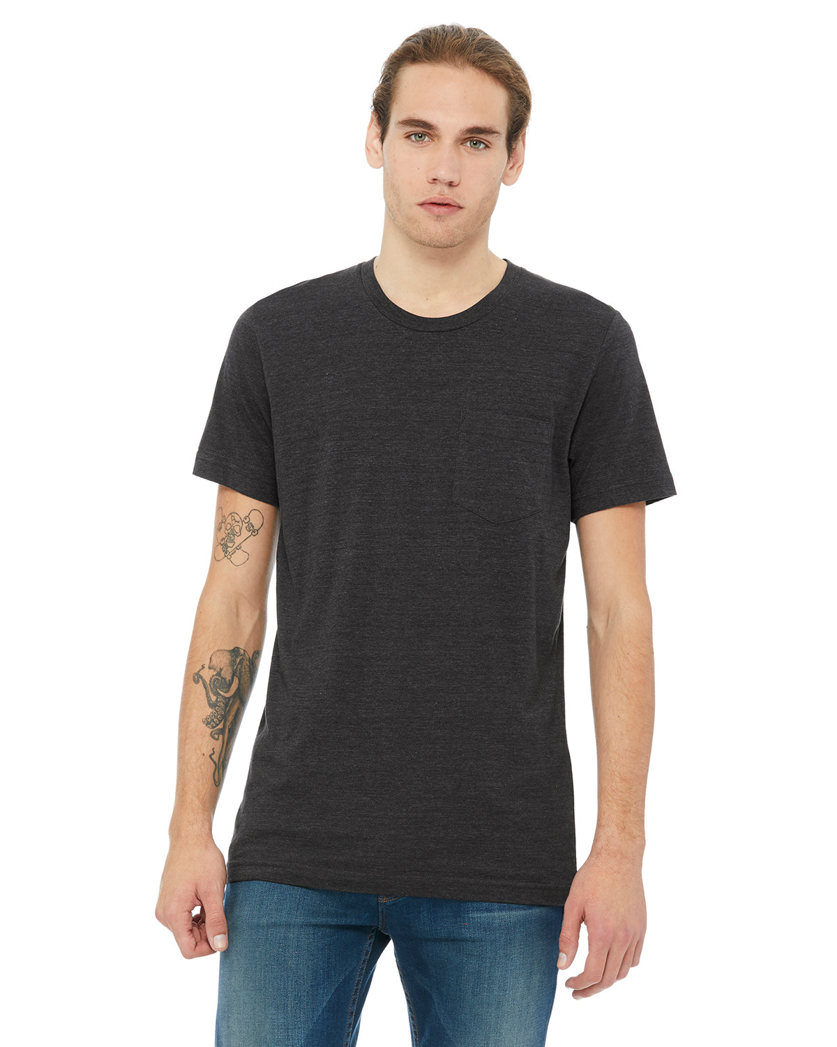 Men's Jersey Short-Sleeve Pocket T-Shirt - Heather Dark Gray