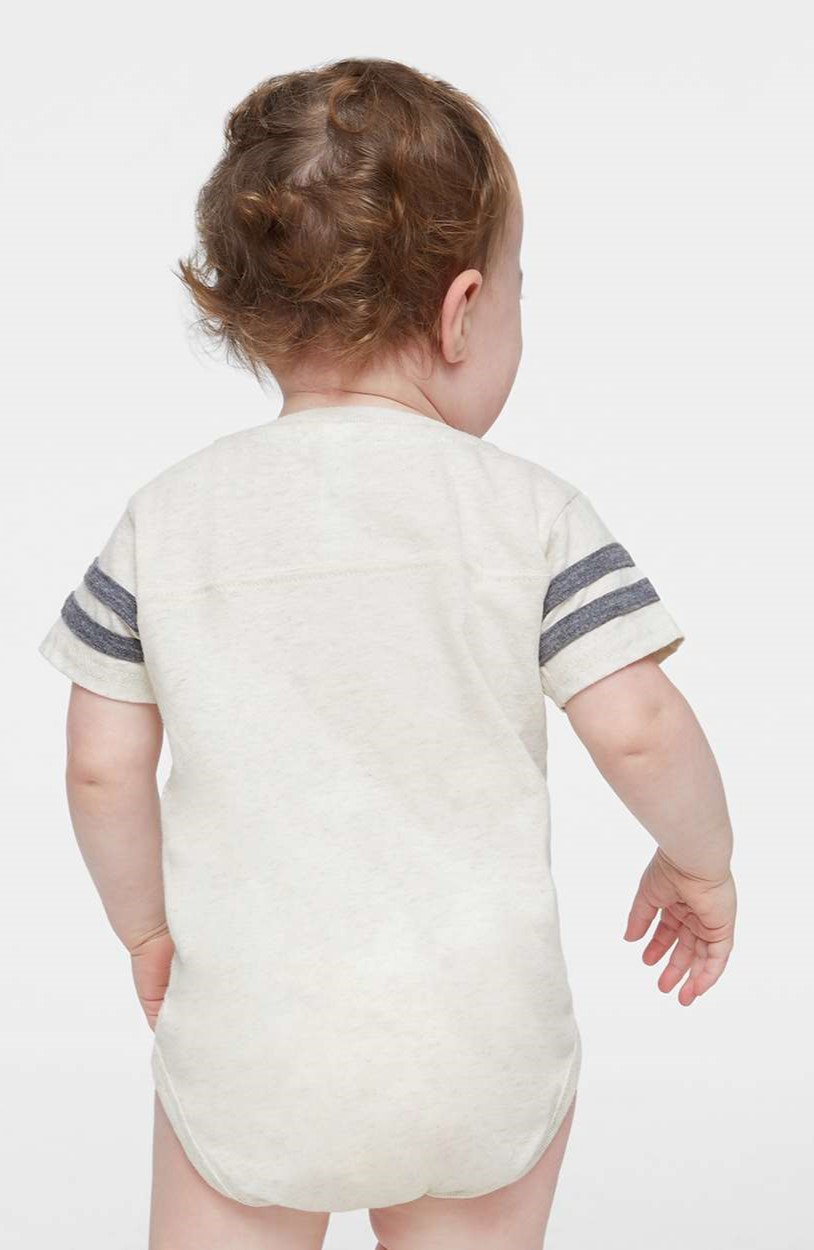 Infant Football Bodysuit - Natural Heather / Granite Heather