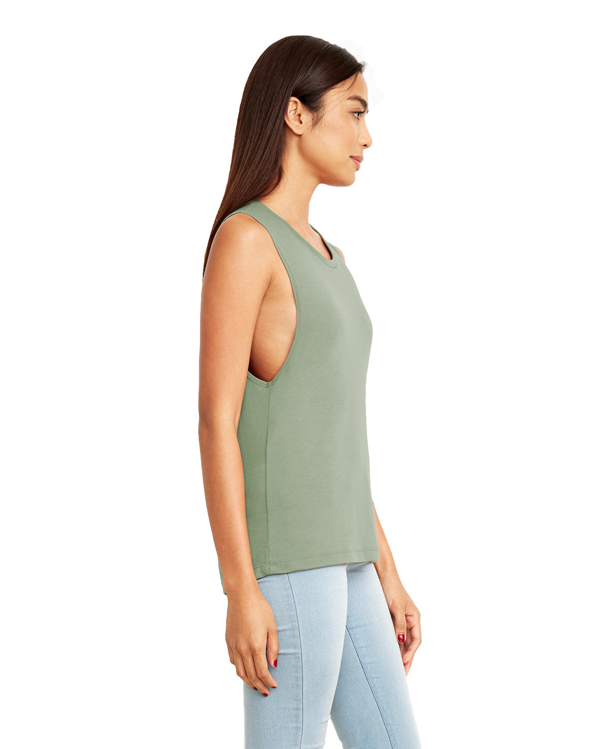 Women's Festival Muscle Tank - Stonewash Green