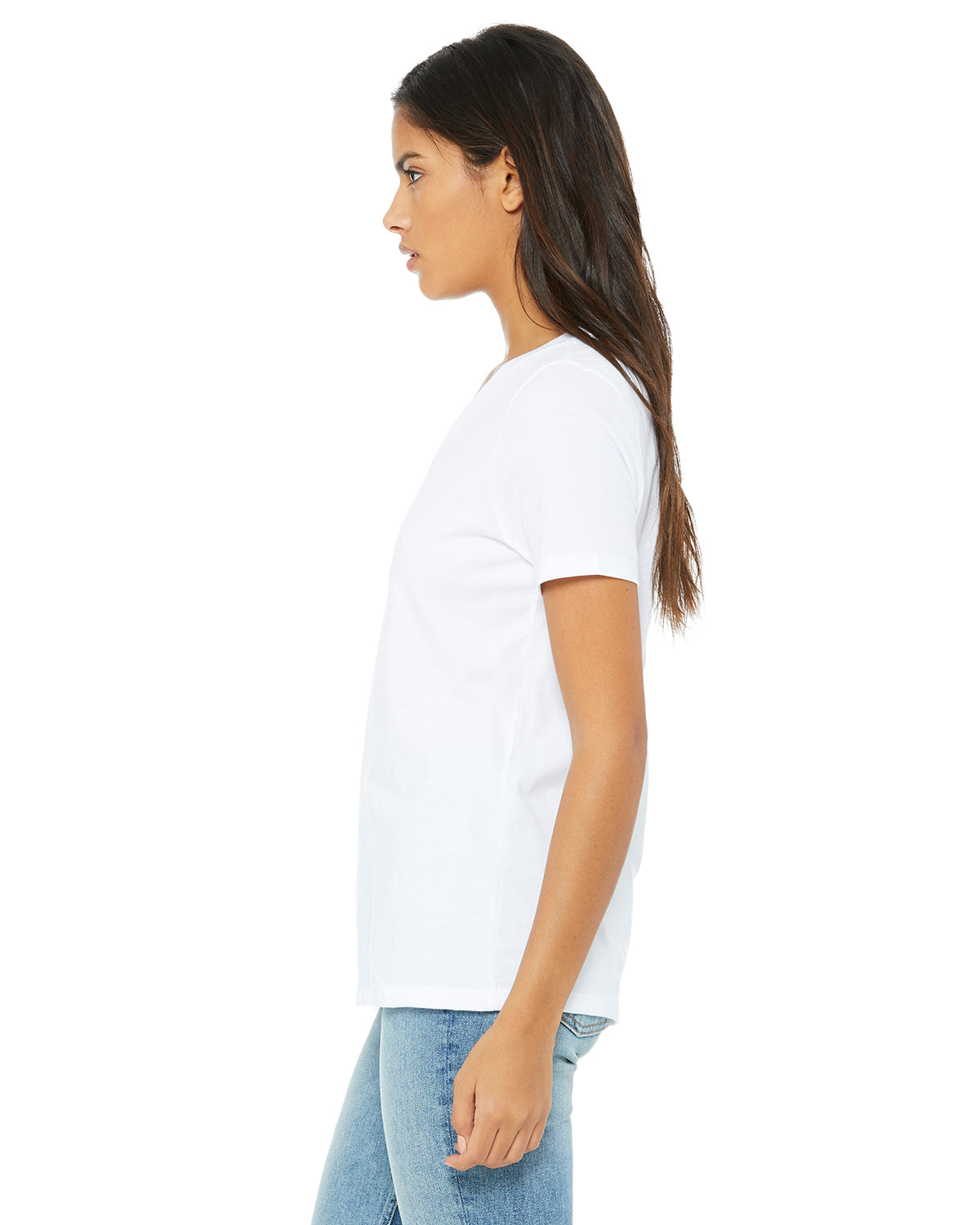 Women's Relaxed Jersey V-Neck T-Shirt - White