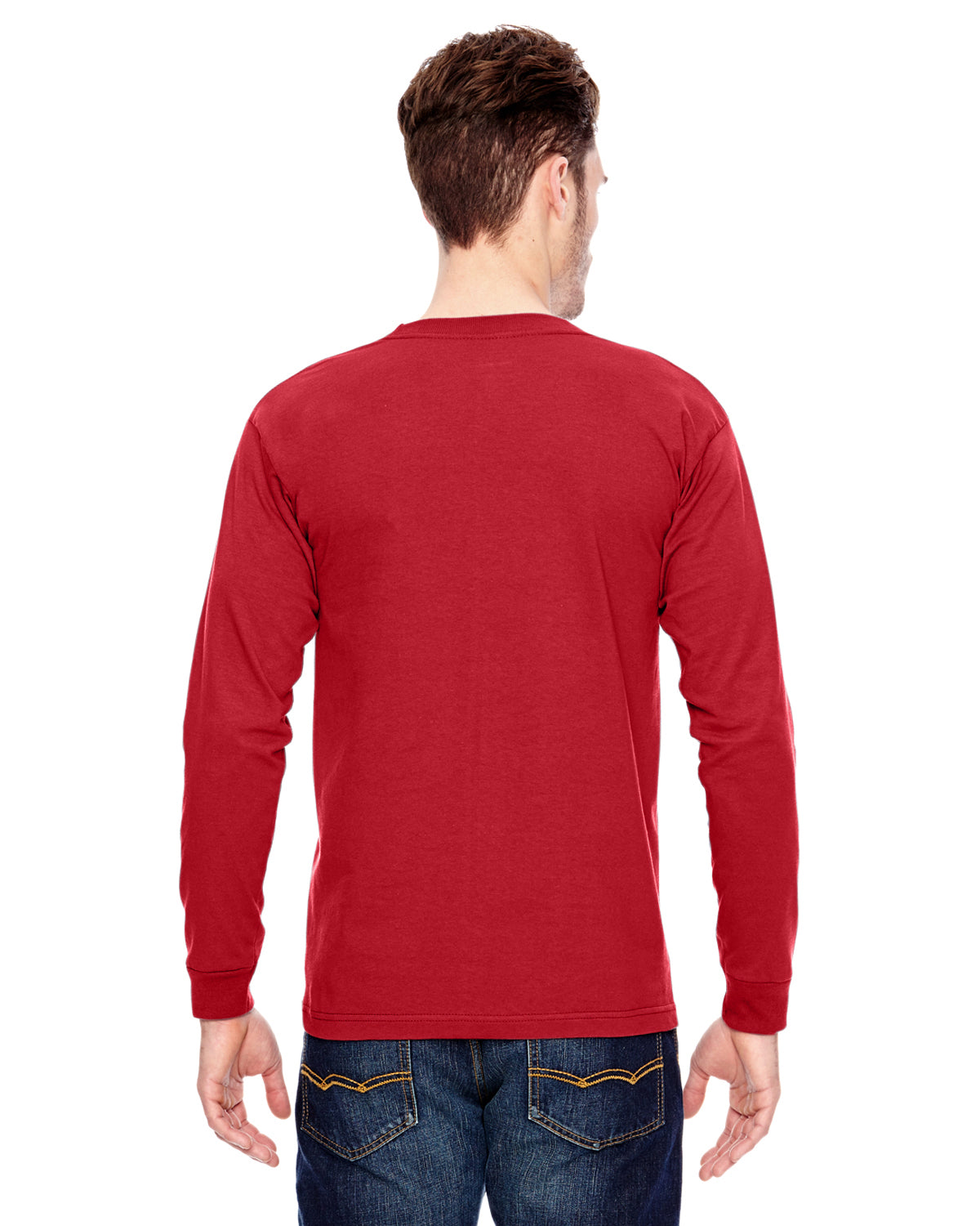 Unisex 100% Cotton Long Sleeve T-Shirt - Red