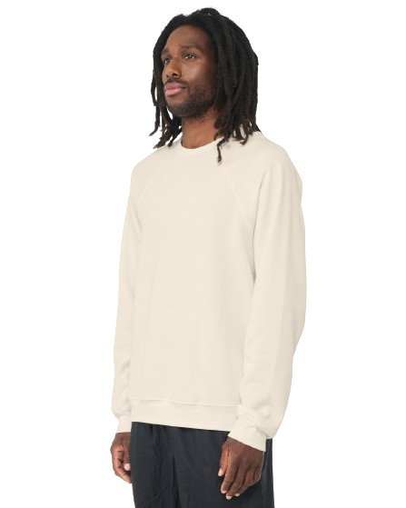 Unisex Sponge Fleece Raglan Sweatshirt - Natural