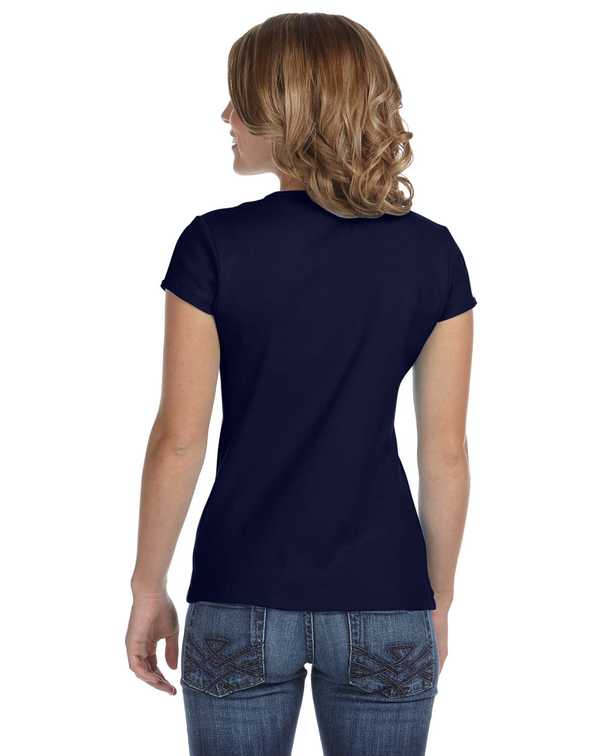 Women's Baby Rib Short-Sleeve T-Shirt - Navy