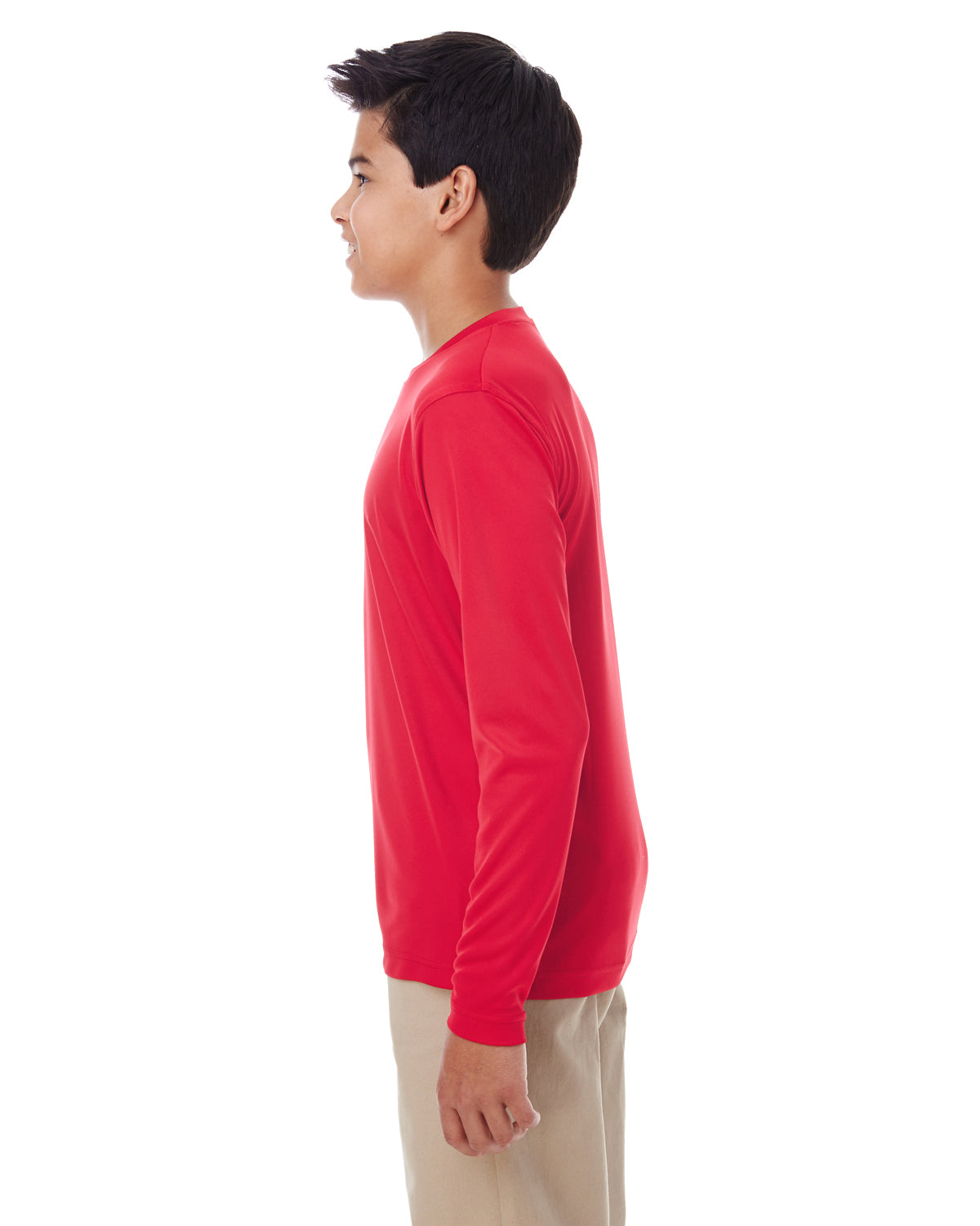 Youth Cool & Dry Performance Long-Sleeve Top - Red