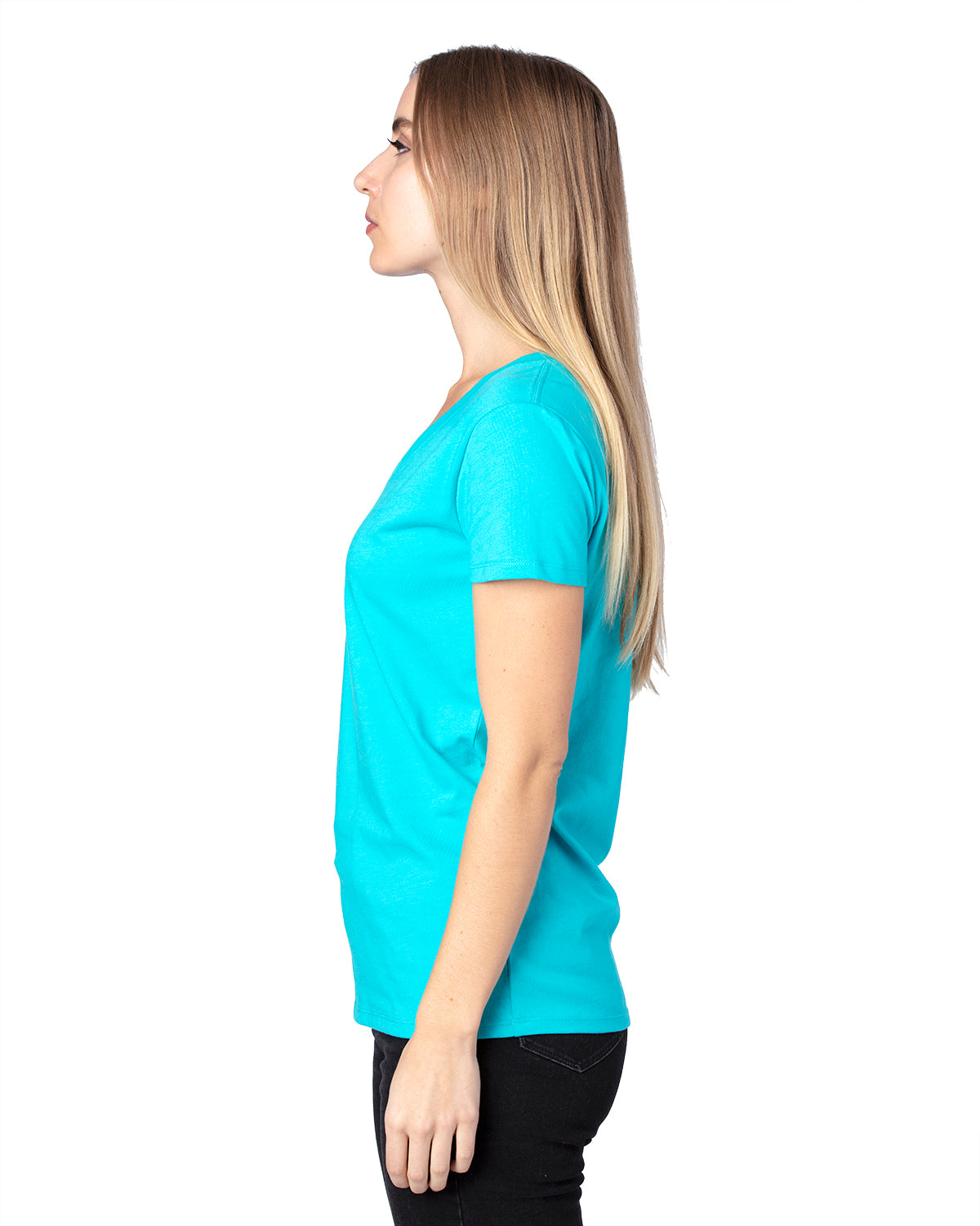 Women's Ultimate V-Neck T-Shirt - Pacific Blue