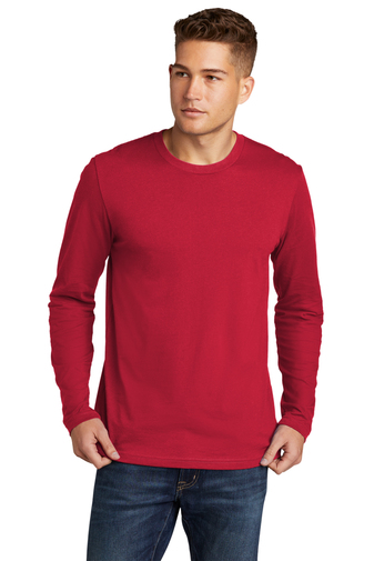 Men's Cotton Long-Sleeve Crew - Red
