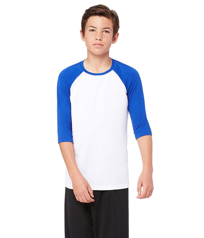 Youth Baseball T-Shirt - White / Sport Royal