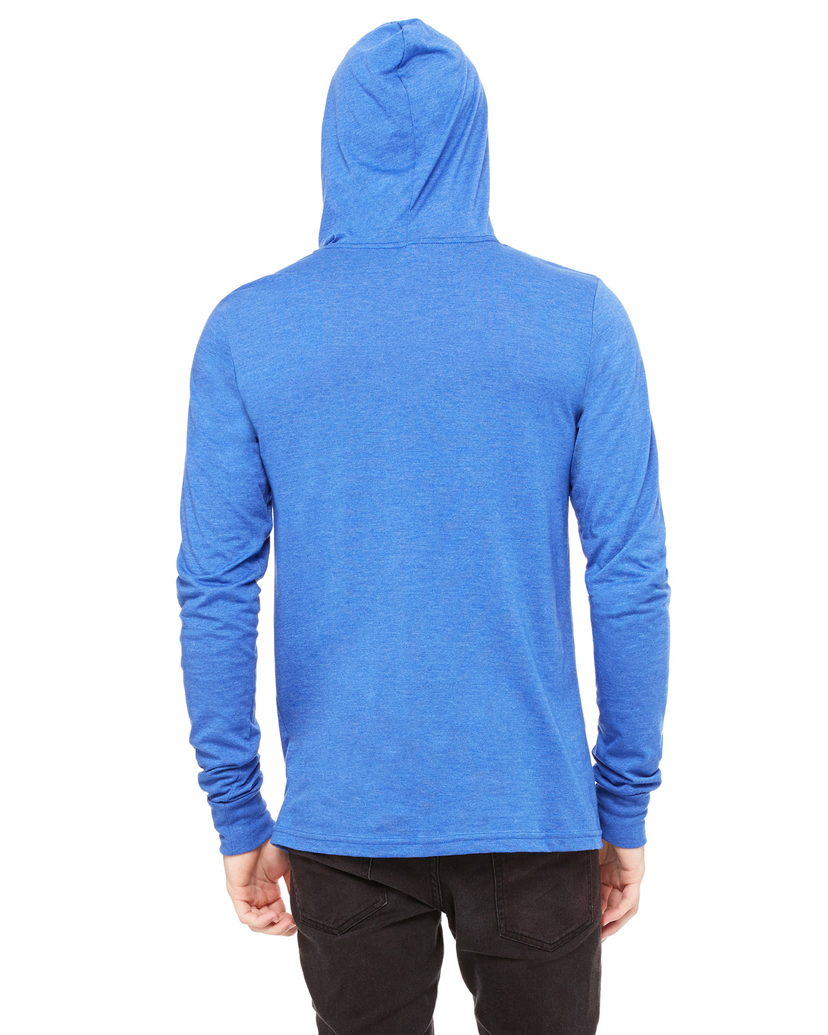Unisex Jersey Long-Sleeve Hoodie - Heather True Royal