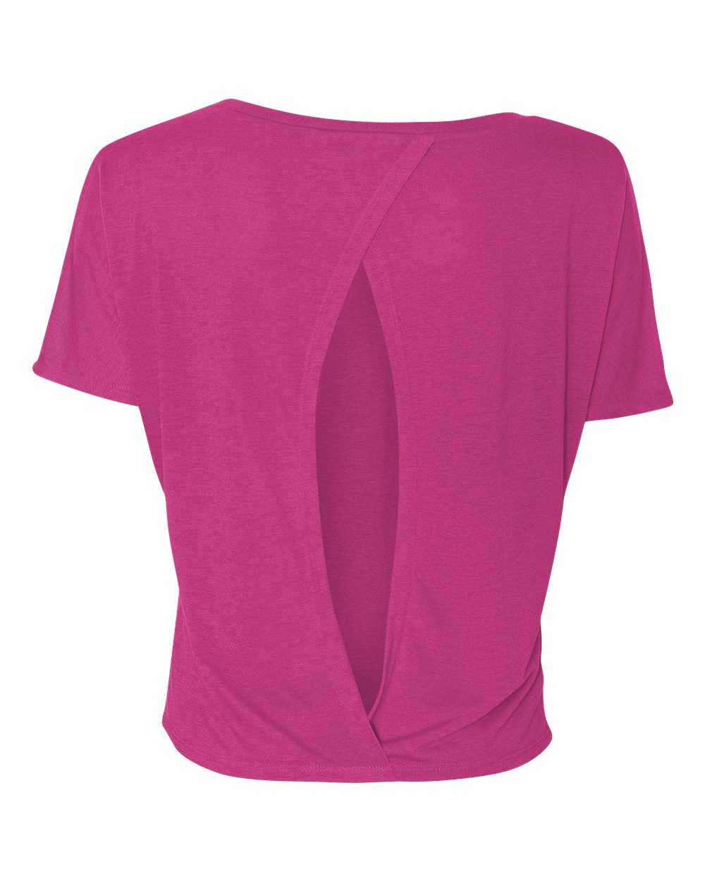 Women's Flowy Open Back Tee - Berry