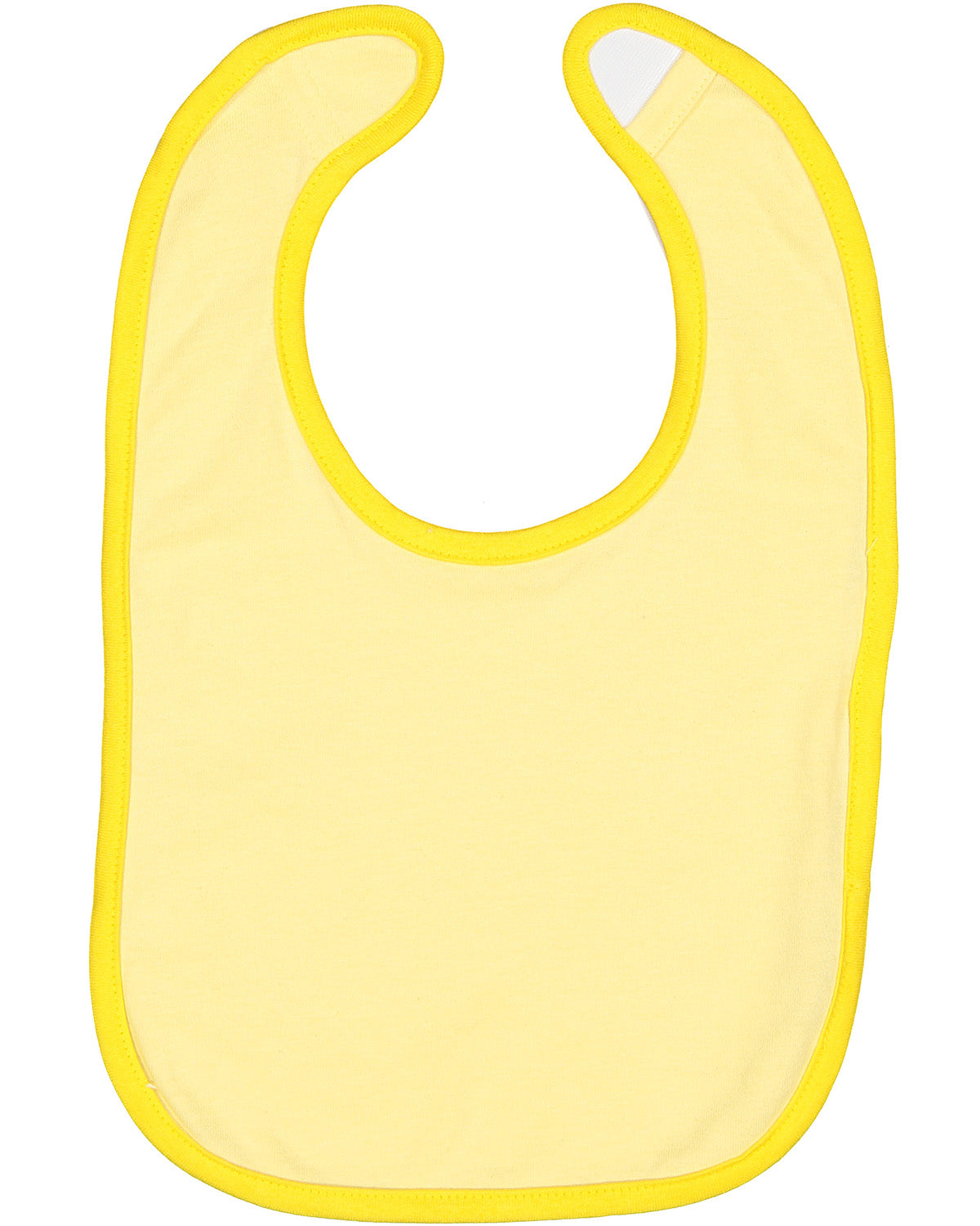 Infant Jersey Contrast Trim Velcro™ Bib - Banana / Yellow