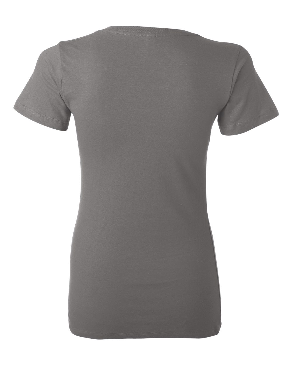 Ladies' Jersey Short-Sleeve Deep V-Neck T-Shirt - Asphalt