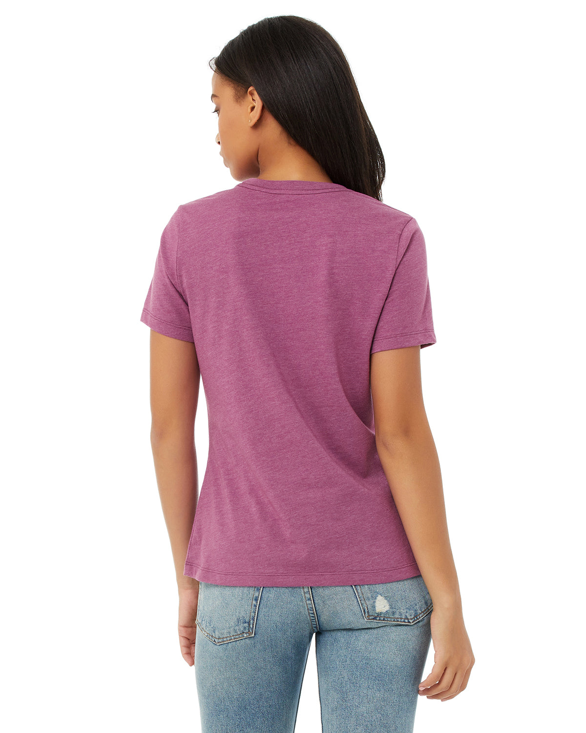 Women's Heathered Relaxed Jersey Short-Sleeve T-Shirt - Heather Magenta