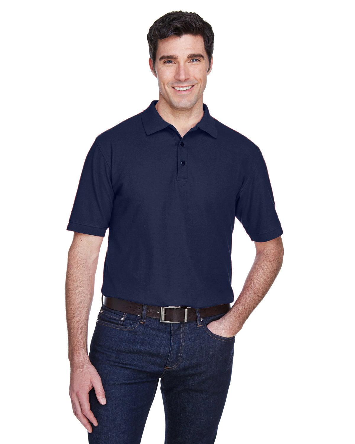 Men's Whisper Piqué Polo - Navy
