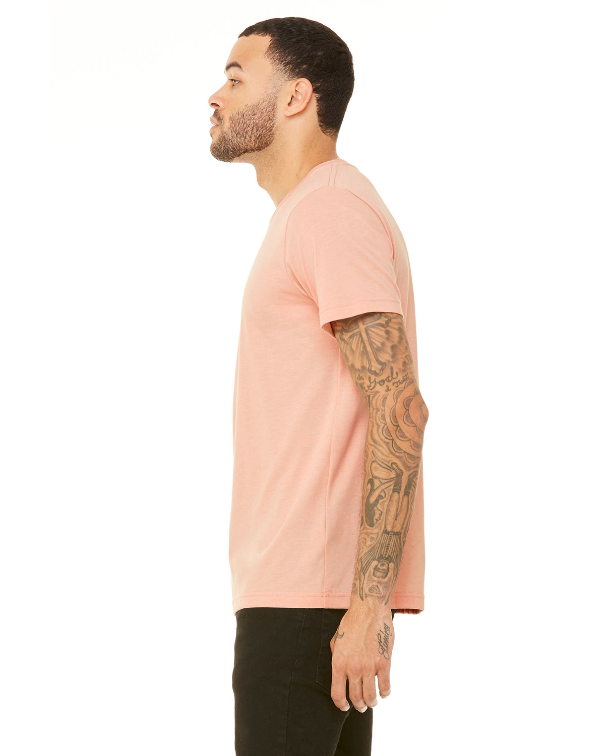 Unisex Heather CVC T-Shirt - Heather Peach