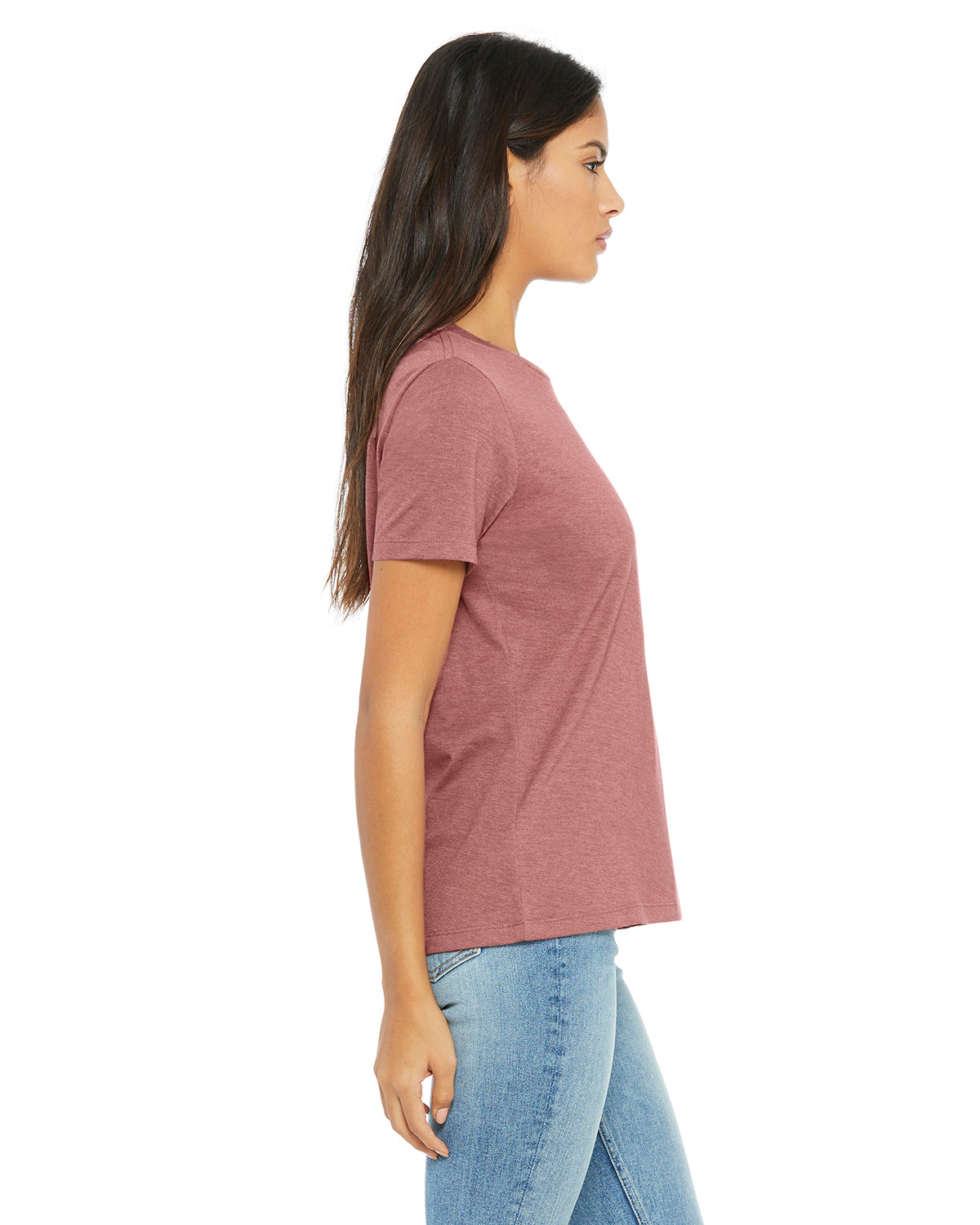 Women's Heathered Relaxed Jersey Short-Sleeve T-Shirt - Heather Mauve