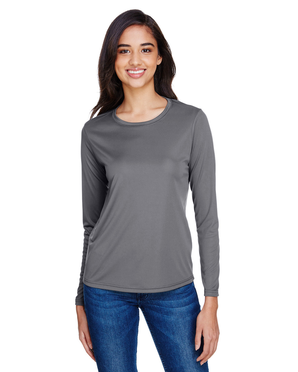 Women's Long Sleeve Cooling Performance Crew Shirt - Graphite