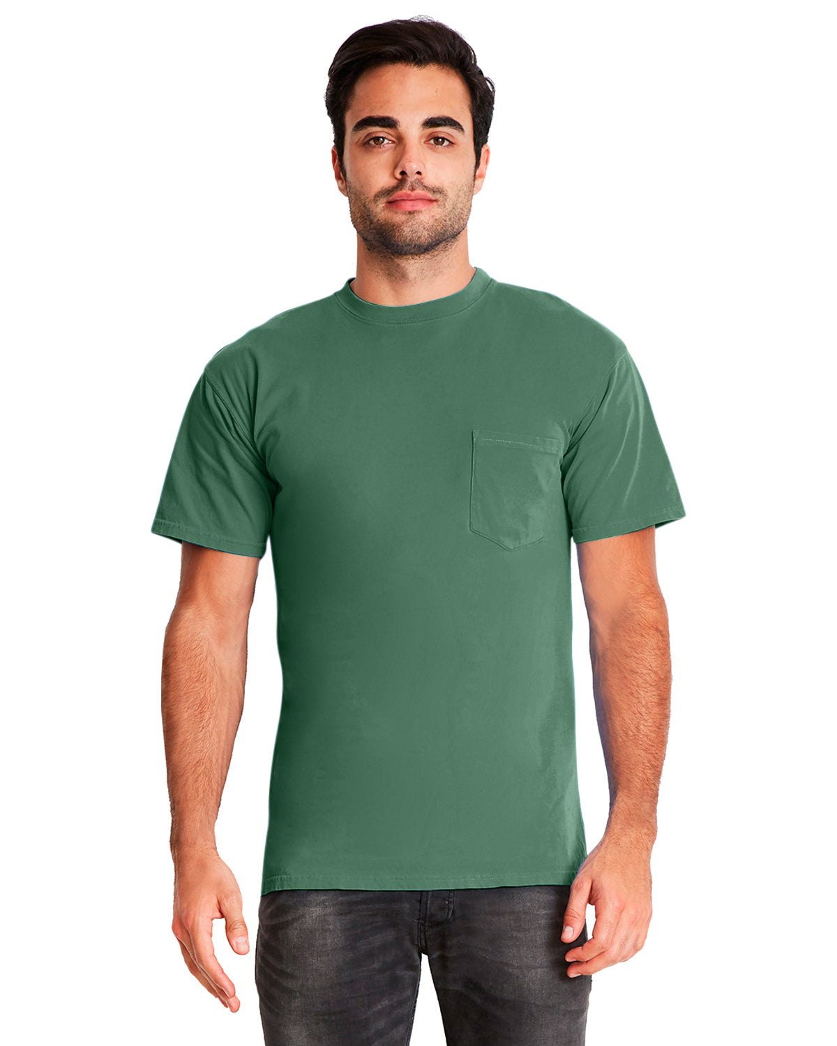 Unisex Inspired Dye Crew with Pocket - Clover