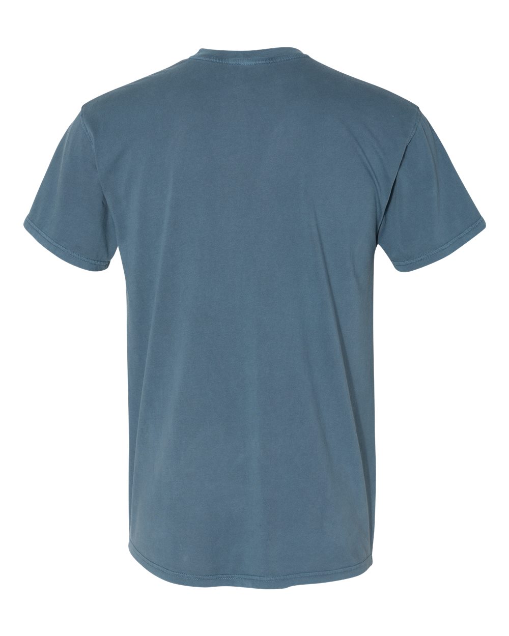 Unisex Inspired Dye Crew with Pocket - Blue Jean