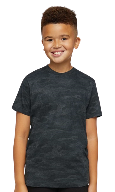 Youth Fine Jersey T-Shirt - Storm Camo