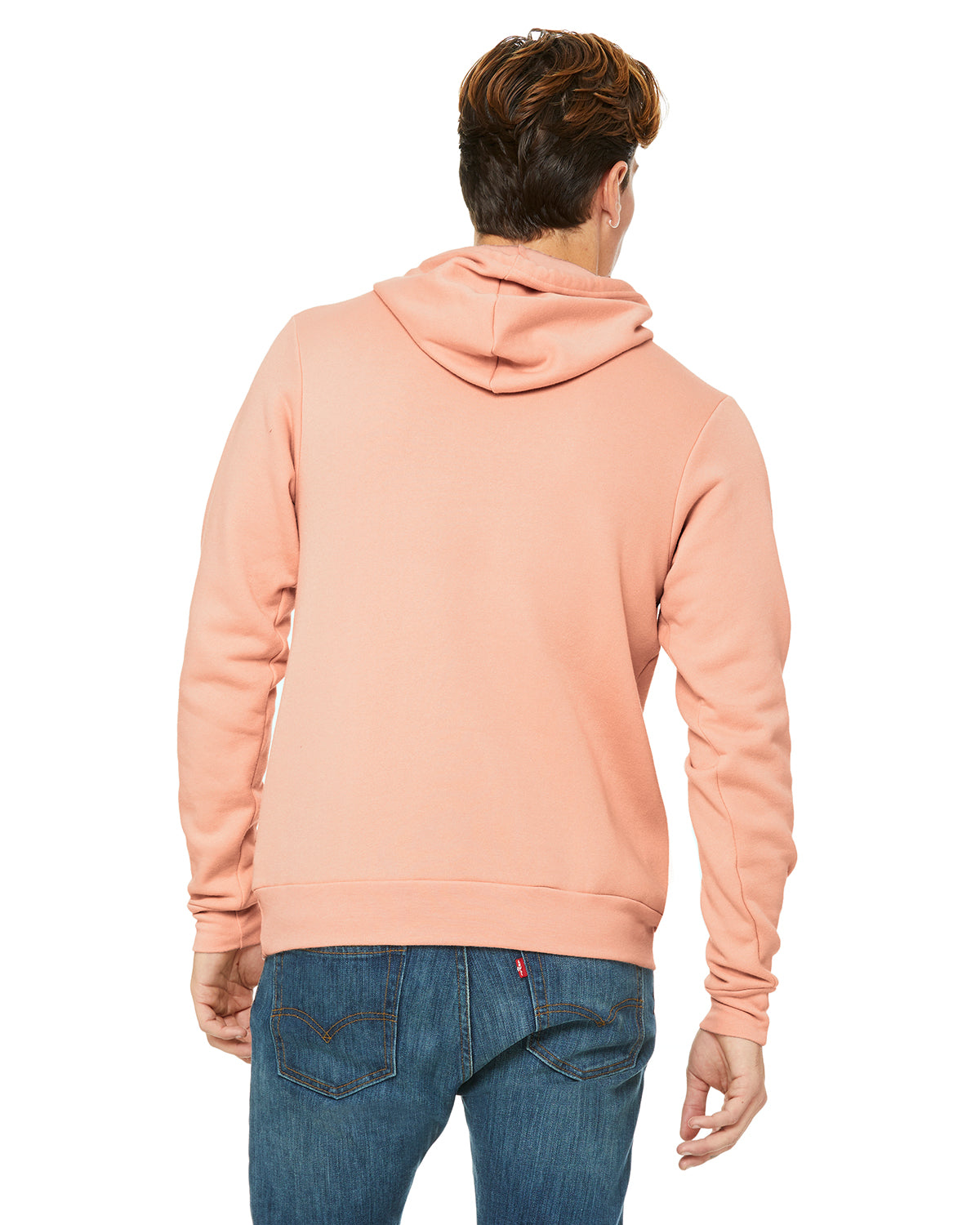 Unisex Sponge Fleece Pullover Hoodie - Peach