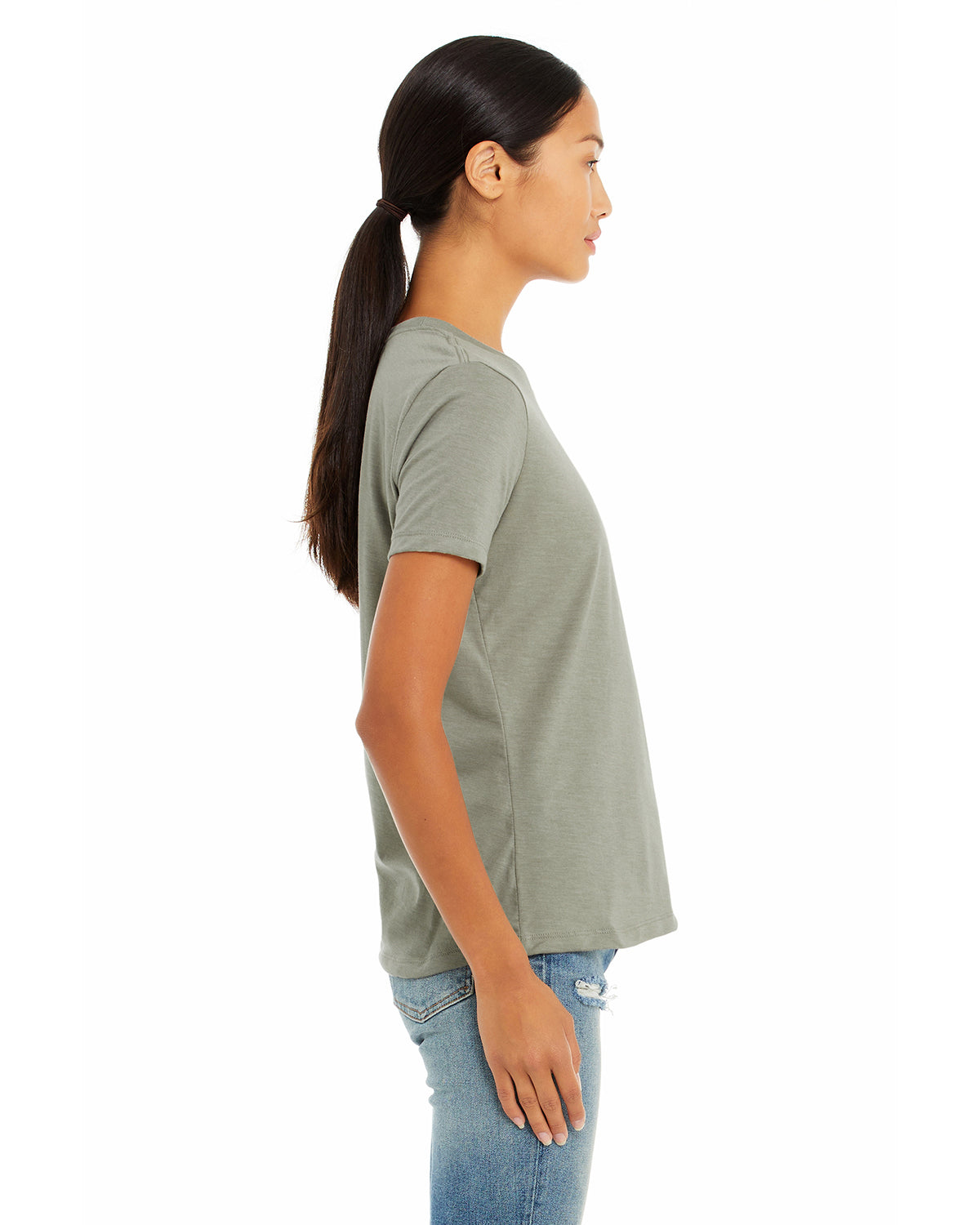 Women's Heathered Relaxed Jersey Short-Sleeve T-Shirt - Heather Stone
