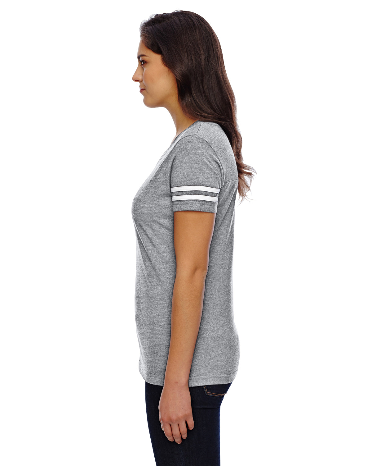 Women's Football T-Shirt - Vintage Heather / Blend White