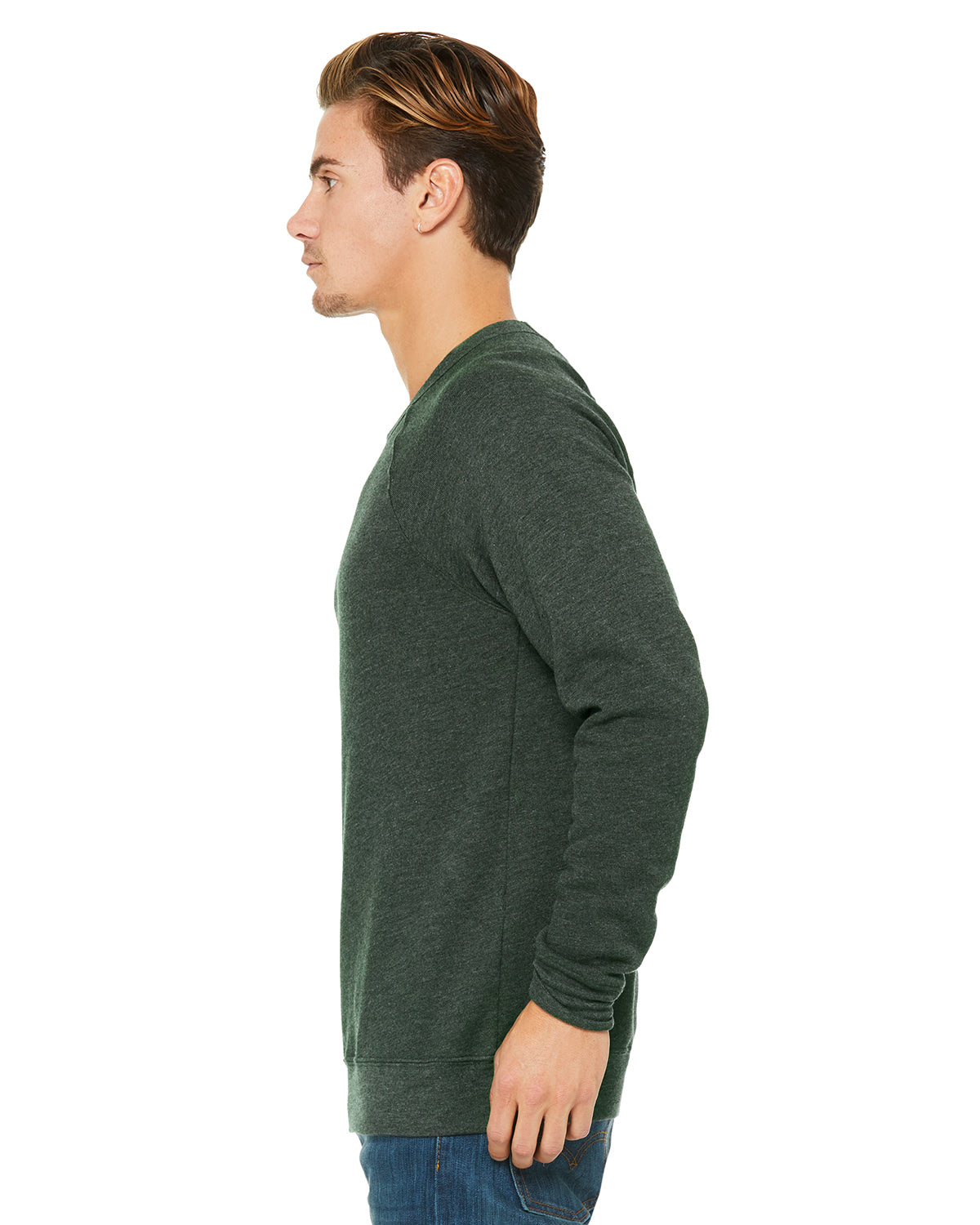 Unisex Sponge Fleece Raglan Sweatshirt - Heather Forest