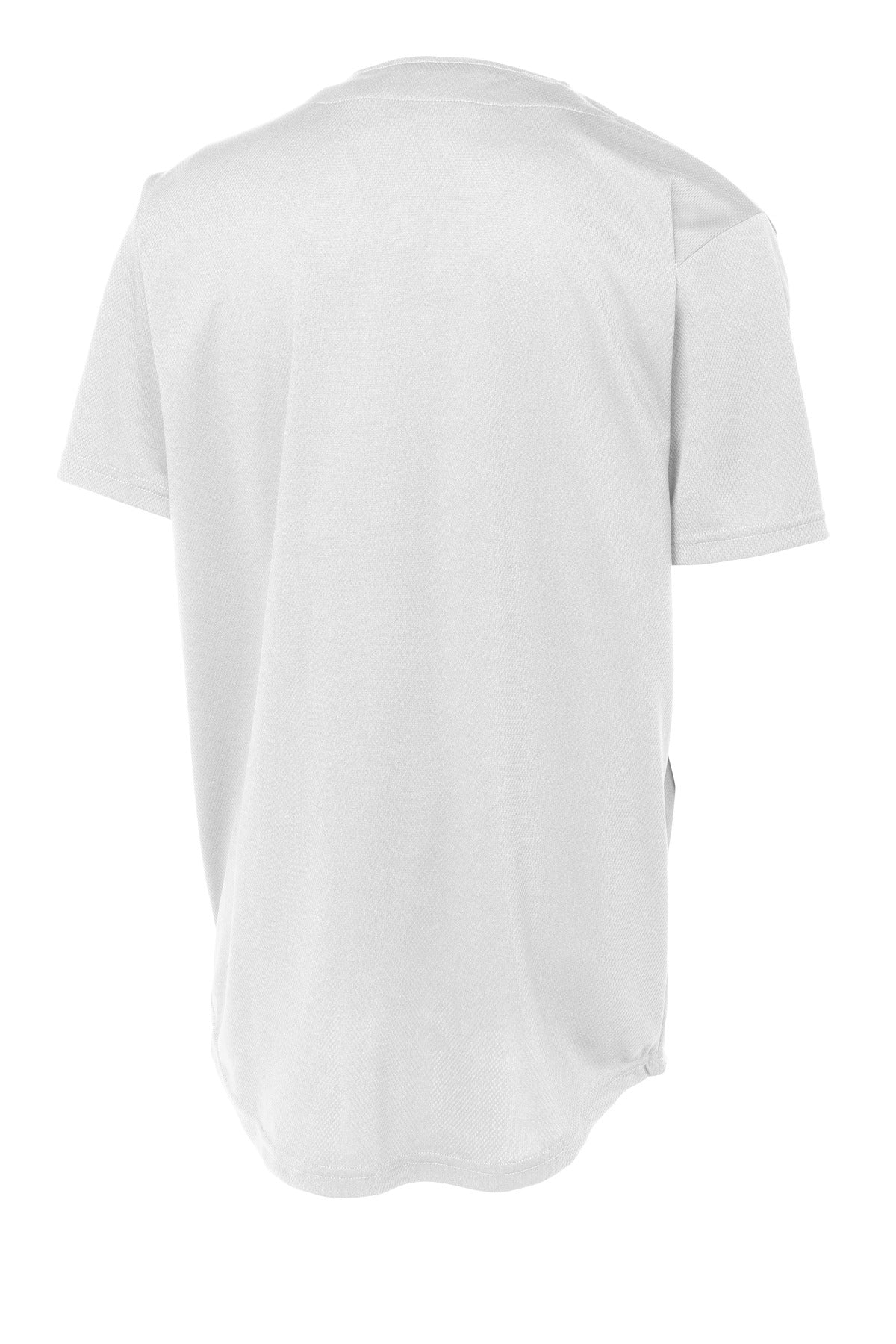 Unisex PosiCharge Tough Mesh Full-Button Jersey - White
