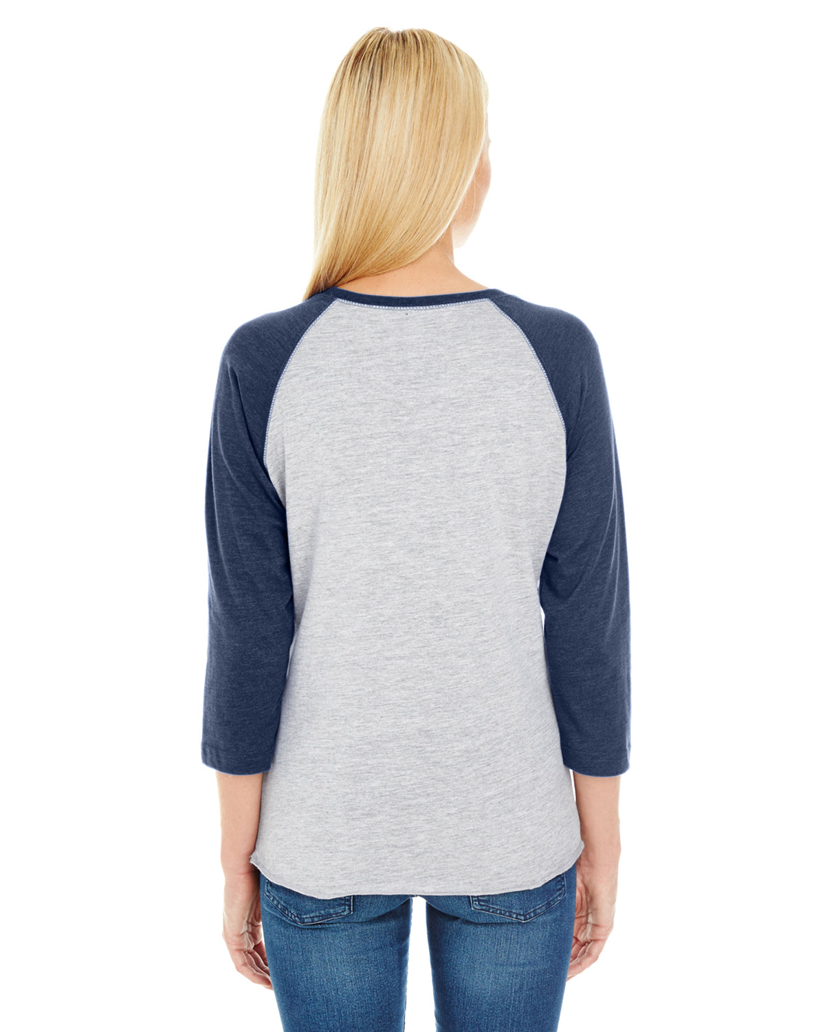 Women's Baseball T-Shirt - Vintage Heather / Vintage Navy