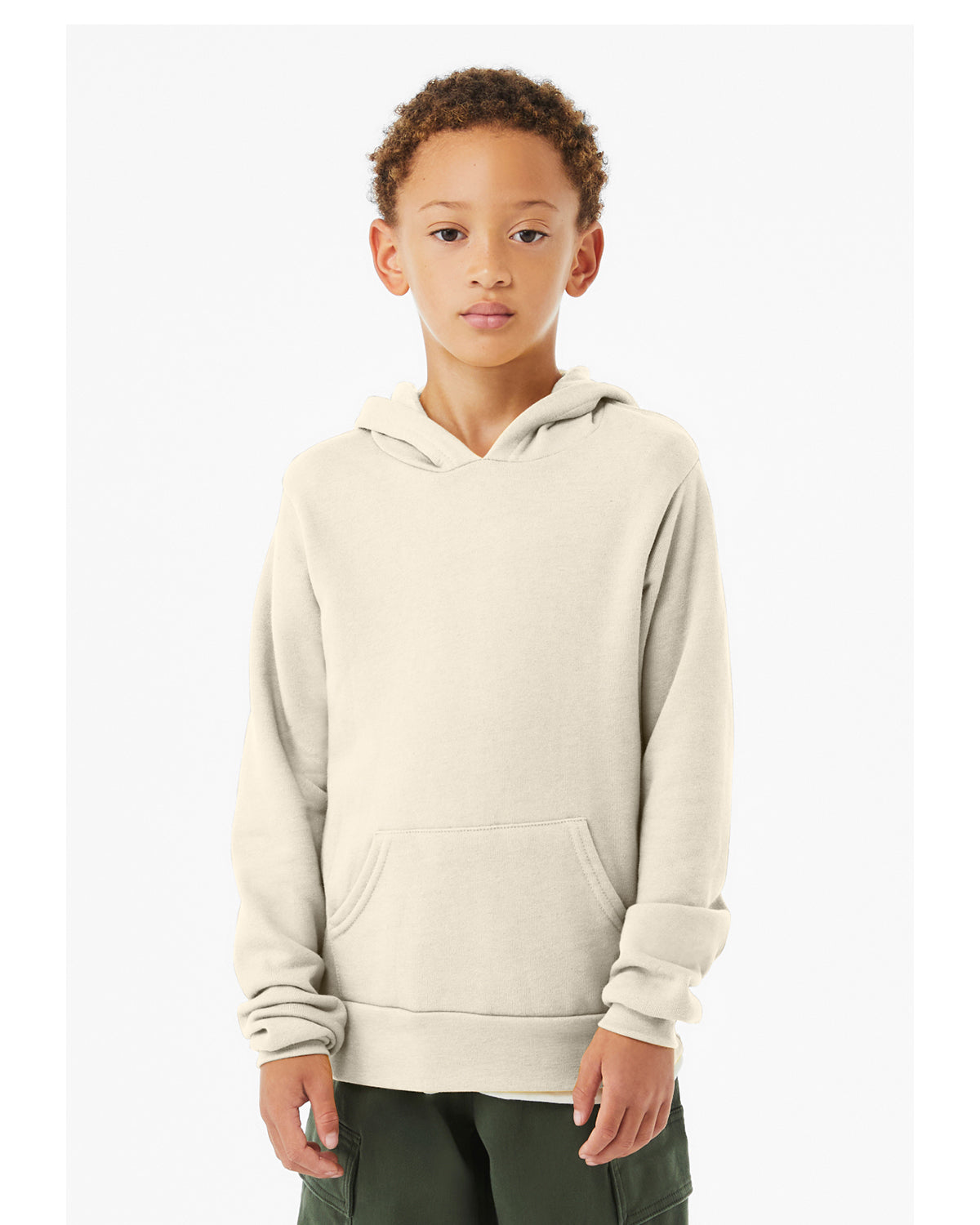 Youth Sponge Fleece Pullover Hoodie - Natural