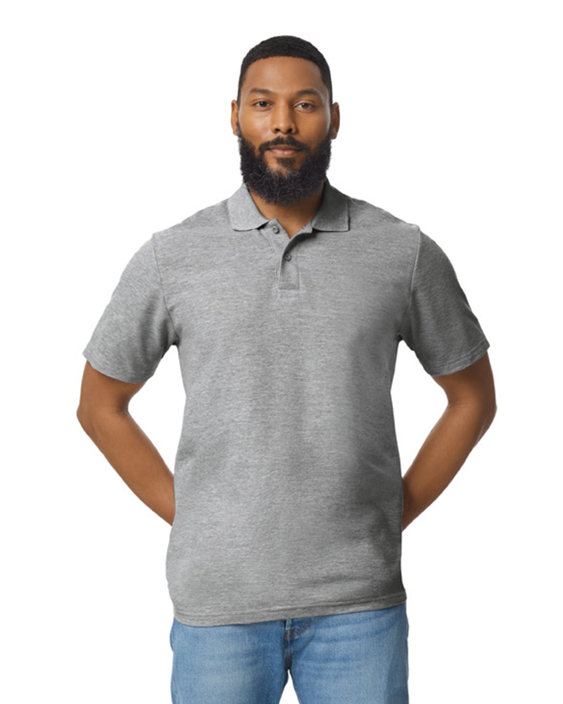 Softstyle Unisex Pique Polo - Sport Grey