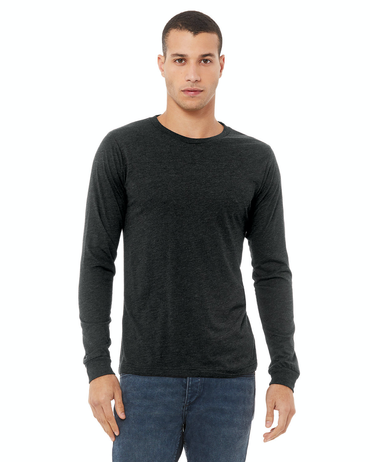 Unisex Jersey Long-Sleeve T-Shirt - Charcoal Black Triblend