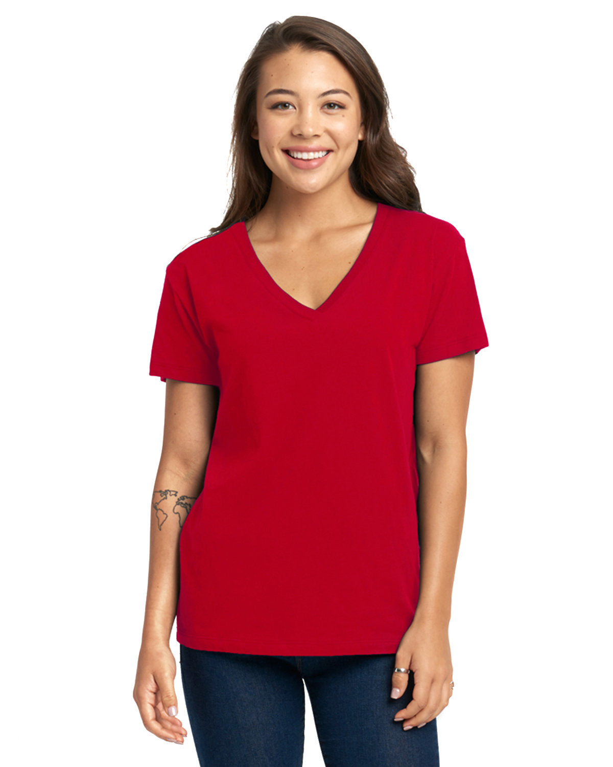 Women's Relaxed V-Neck T-Shirt - Red