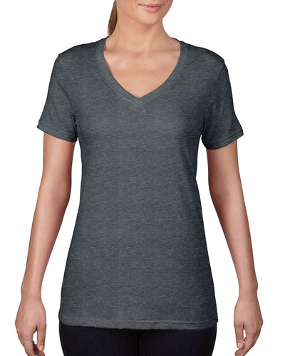 Women's Featherweight V-Neck T-Shirt - Heather Dark Gray