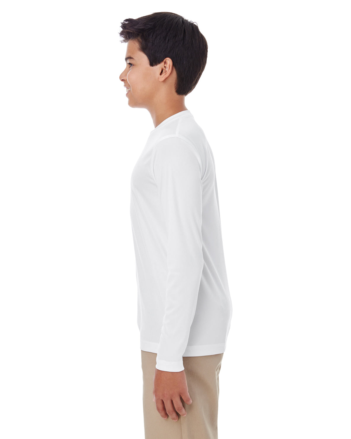Youth Cool & Dry Performance Long-Sleeve Top - White