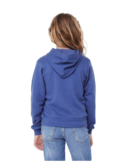 Youth Sponge Fleece Pullover Hoodie - Heather True Royal