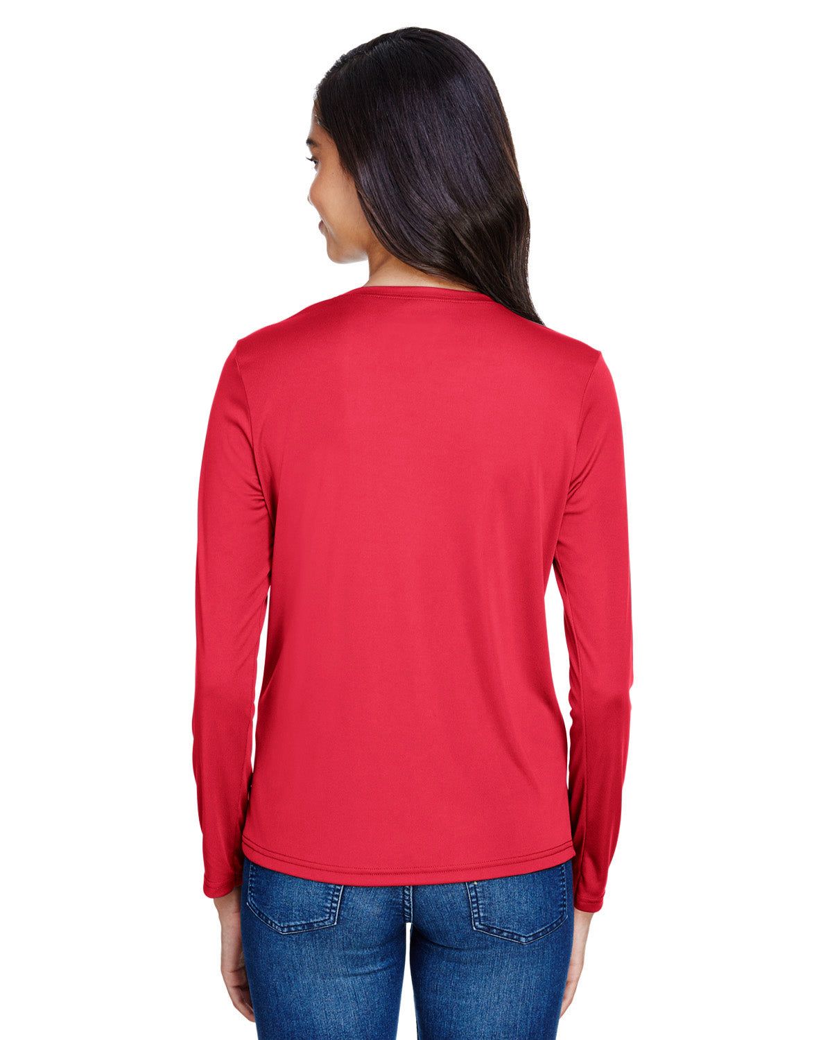 Women's Long Sleeve Cooling Performance Crew Shirt - Scarlet
