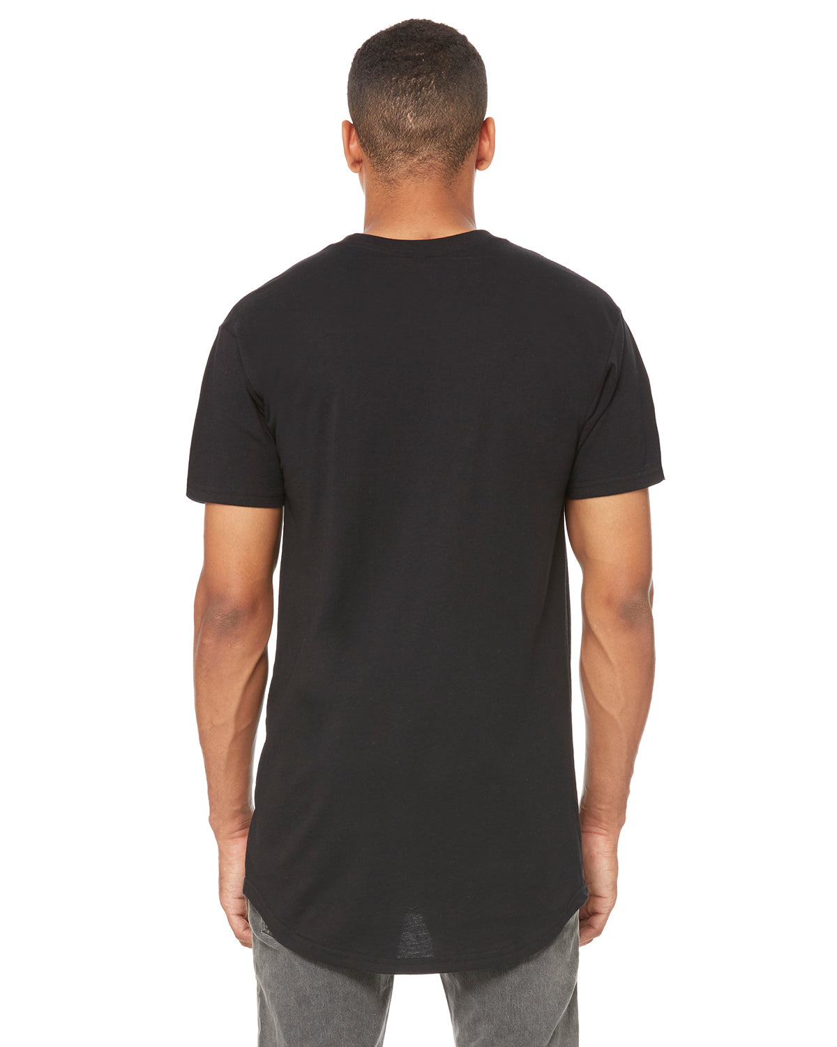 Men's Long Body Urban T-Shirt - Black